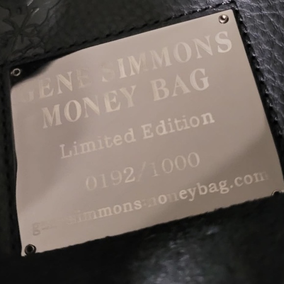 👨🏻‍🎤🎸 Gene Simmons Limited Edition “Money Bag” Leather Flap Tote 🎸👨🏻‍🎤 - Picture 11 of 16
